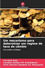 Um mecanismo para determinar um regime de taxa de câmbio