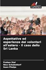 Aspettative ed esperienze dei volontari all'estero - Il caso dello Sri Lanka