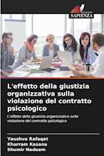 L'effetto della giustizia organizzativa sulla violazione del contratto psicologico