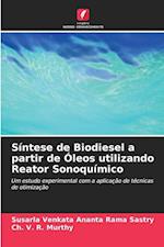 Síntese de Biodiesel a partir de Óleos utilizando Reator Sonoquímico