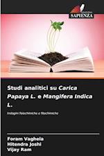 Studi analitici su Carica Papaya L. e Mangifera Indica L.