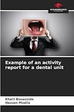 Example of an activity report for a dental unit