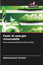 Fonti di energia rinnovabile