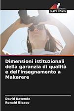 Dimensioni istituzionali della garanzia di qualità e dell'insegnamento a Makerere