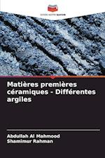 Matières premières céramiques - Différentes argiles