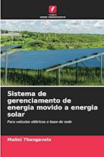 Sistema de gerenciamento de energia movido a energia solar