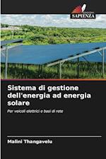 Sistema di gestione dell'energia ad energia solare