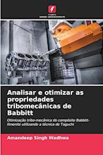 Analisar e otimizar as propriedades tribomecânicas de Babbitt