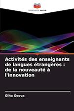 Activités des enseignants de langues étrangères : de la nouveauté à l'innovation