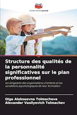 Structure des qualités de la personnalité significatives sur le plan professionnel