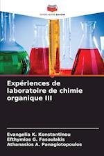 Expériences de laboratoire de chimie organique III