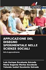 APPLICAZIONE DEL DISEGNO SPERIMENTALE NELLE SCIENZE SOCIALI