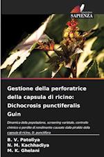 Gestione della perforatrice della capsula di ricino: Dichocrosis punctiferalis Guin