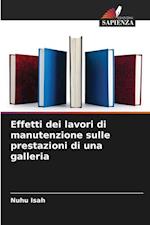 Effetti dei lavori di manutenzione sulle prestazioni di una galleria