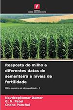 Resposta do milho a diferentes datas de sementeira e níveis de fertilidade