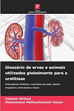 Glossário de ervas e animais utilizados globalmente para a urolitíase