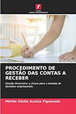 PROCEDIMENTO DE GESTÃO DAS CONTAS A RECEBER