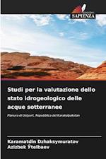 Studi per la valutazione dello stato idrogeologico delle acque sotterranee