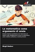 La matematica come argomento di ansia