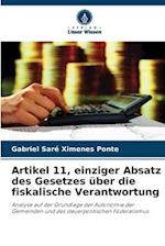 Artikel 11, einziger Absatz des Gesetzes über die fiskalische Verantwortung