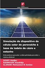 Simulação do dispositivo da célula solar de perovskite à base de iodeto de césio e estanho