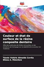 Couleur et état de surface de la résine composite dentaire