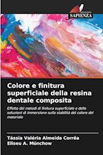 Colore e finitura superficiale della resina dentale composita