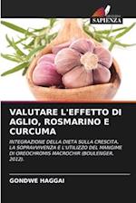 Valutare l'Effetto Di Aglio, Rosmarino E Curcuma