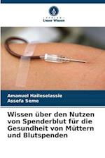 Wissen über den Nutzen von Spenderblut für die Gesundheit von Müttern und Blutspenden