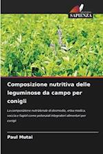 Composizione nutritiva delle leguminose da campo per conigli