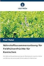 Nährstoffzusammensetzung für Feldhülsenfrüchte für Kaninchen