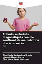 Enfants scolarisés diagnostiqués comme souffrant de malnutrition due à un excès