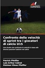 Confronto della velocità di sprint tra i giocatori di calcio U15