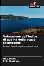 Valutazione dell'indice di qualità delle acque sotterranee