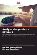 Analyse des produits naturels