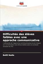 Difficultés des élèves faibles avec une approche communicative