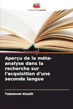 Aperçu de la méta-analyse dans la recherche sur l'acquisition d'une seconde langue