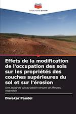 Effets de la modification de l'occupation des sols sur les propriétés des couches supérieures du sol et sur l'érosion