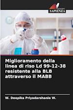 Miglioramento della linea di riso Ld 99-12-38 resistente alla BLB attraverso il MABB