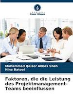 Faktoren, die die Leistung des Projektmanagement-Teams beeinflussen