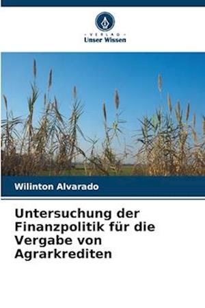 Untersuchung der Finanzpolitik für die Vergabe von Agrarkrediten