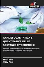 ANALISI QUALITATIVA E QUANTITATIVA DELLE SOSTANZE FITOCHIMICHE