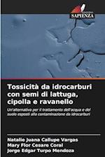 Tossicità da idrocarburi con semi di lattuga, cipolla e ravanello