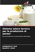 Sistema solare termico per la produzione di paneer