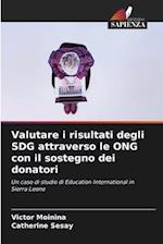 Valutare i risultati degli SDG attraverso le ONG con il sostegno dei donatori