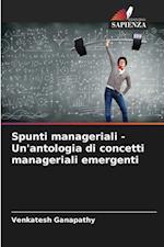 Spunti manageriali - Un'antologia di concetti manageriali emergenti