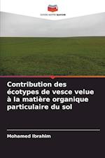 Contribution des écotypes de vesce velue à la matière organique particulaire du sol