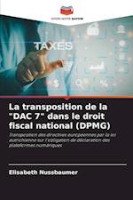 La transposition de la "DAC 7" dans le droit fiscal national (DPMG)