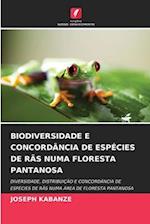 BIODIVERSIDADE E CONCORDÂNCIA DE ESPÉCIES DE RÃS NUMA FLORESTA PANTANOSA