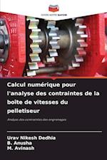 Calcul numérique pour l'analyse des contraintes de la boîte de vitesses du pelletiseur